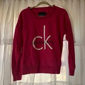 Pink, Calvin Klein crewneck sweater